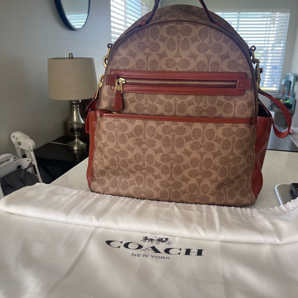 Coach canvas baby backpack